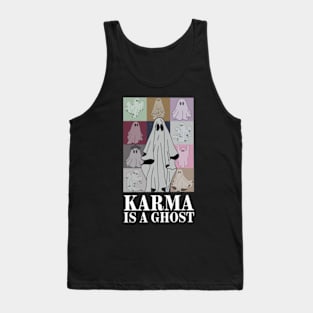 Karma Is A Ghost Funny Happy Halloween Tank Top